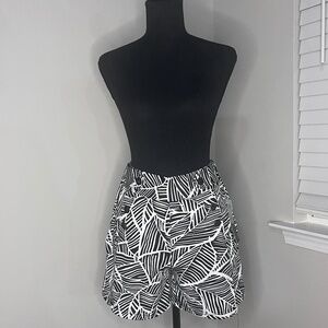 Black and White Printed Shorts